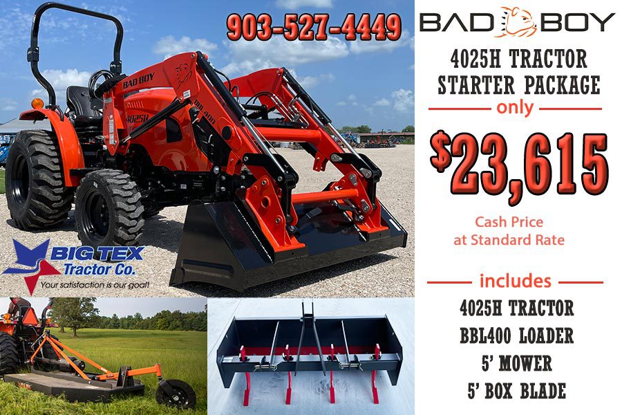 BAD BOY 4025H STARTER TRACTOR PACKAGE